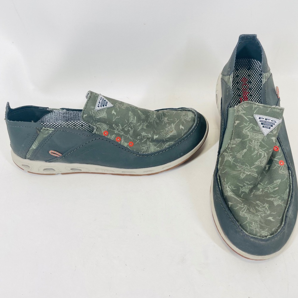 Columbia PFG Bahama Vent Loco II Mens 9.5 Boat Shoes Green BM2663-339